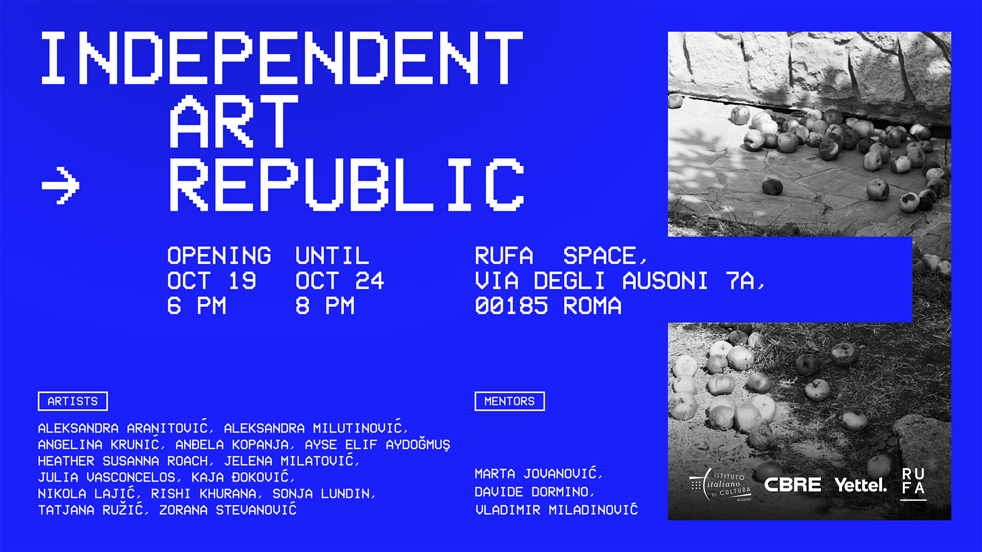 Independent Art Republic – RUFA per Rome Art Week 2026